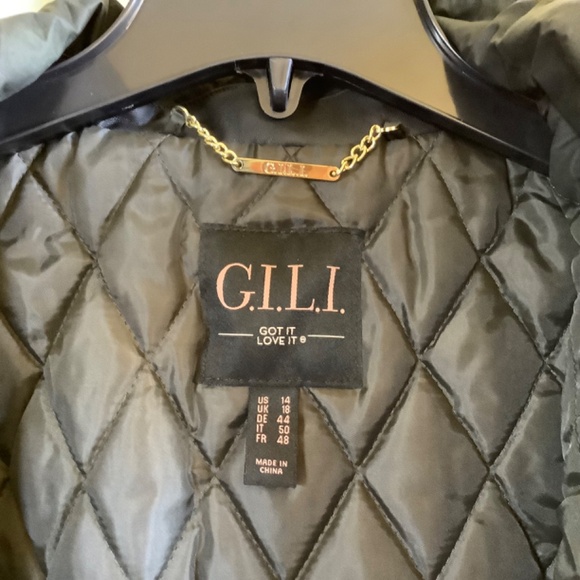 GILI Camo Hooded Anorak Jacket Olive Size 14 - Picture 8 of 15